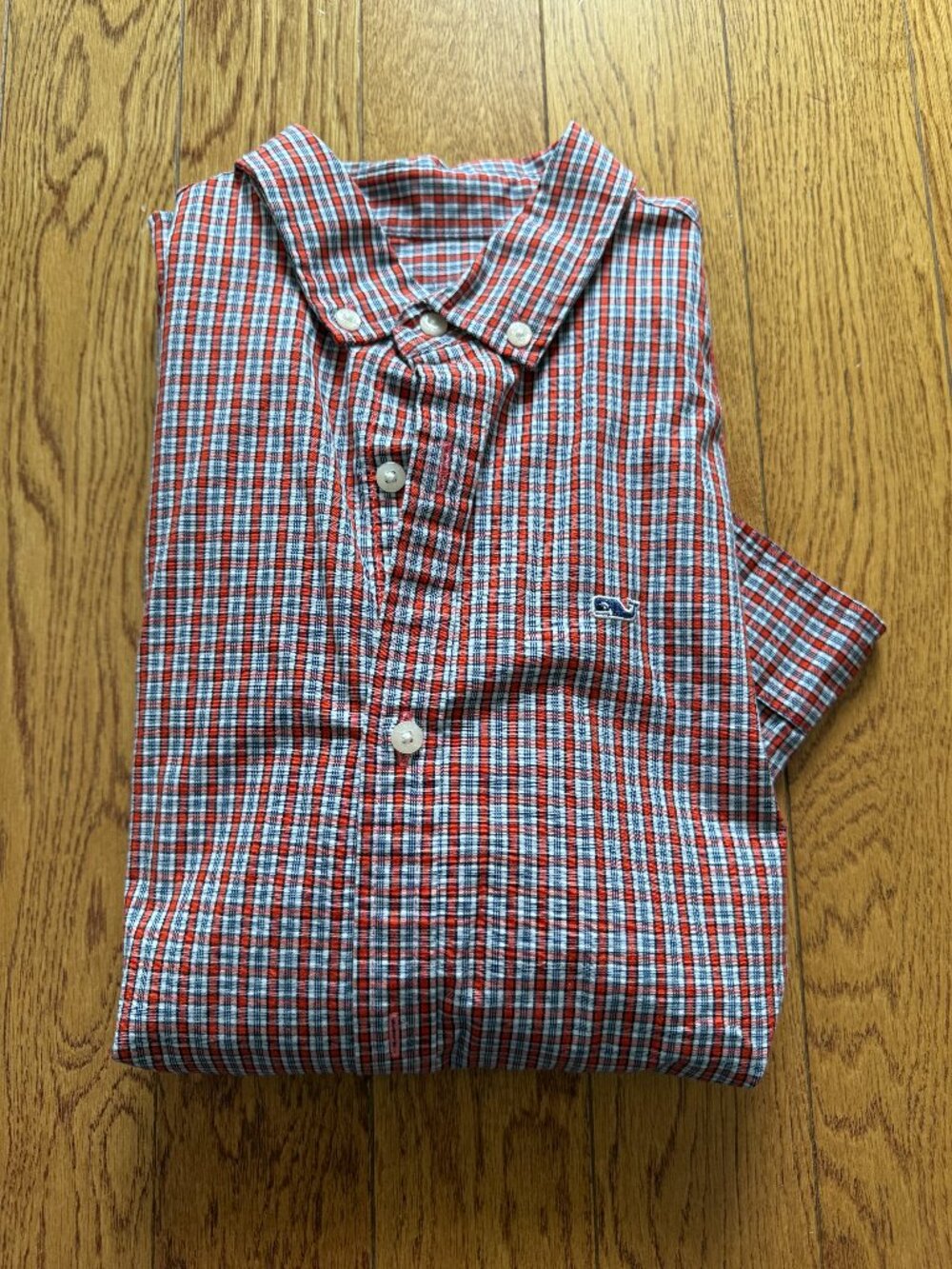 Boys Vineyard Vines Whale Long Sleeve Button Down - Size Medium (12-14)